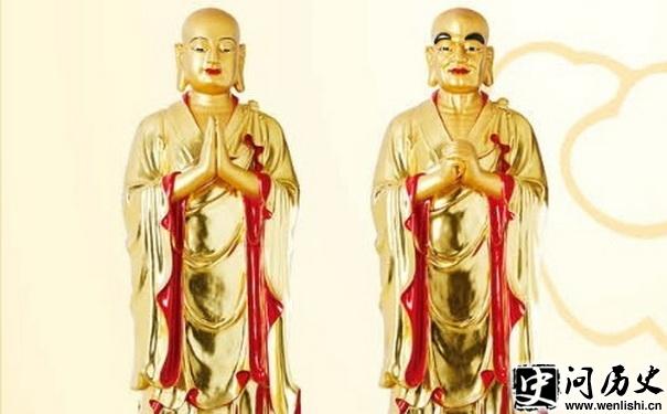 阿难迦叶塑像 阿难迦叶塑像