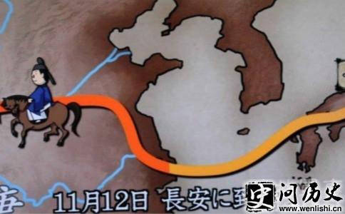 遣唐使赴唐路线图 遣唐使赴唐路线图