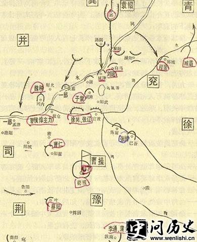 官渡战役中曹操设防图 官渡战役中曹操设防图
