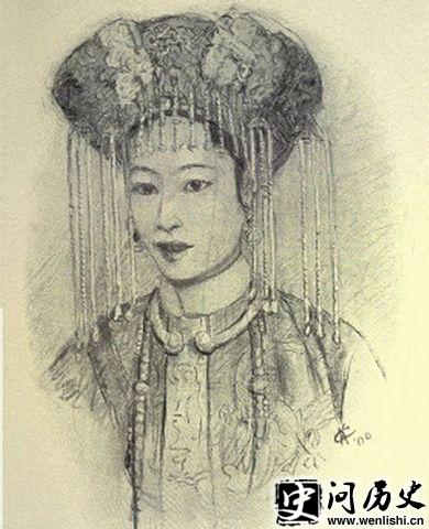 隆裕皇后画像