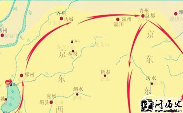宋江农民起义部分路线图