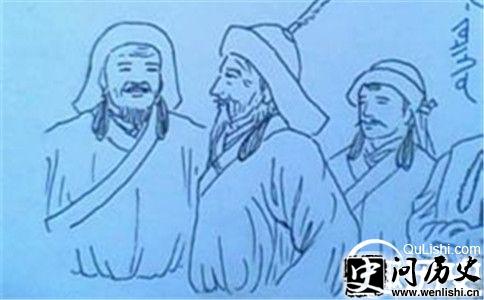 也速该兄弟答里台斡惕赤斤(左)