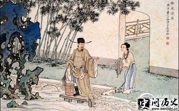 石庆为父浣衣 画像