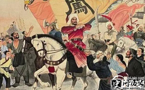 老百姓夹道欢迎李自成