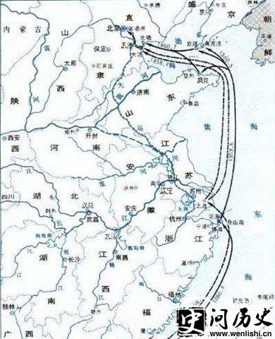第二次鸦片战争路线图