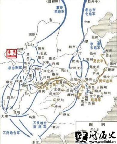 窝阔台攻打宋版图
