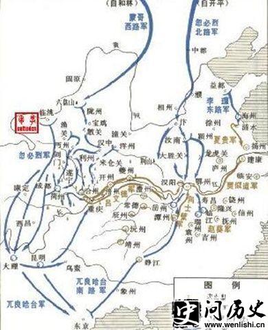 窝阔台攻打宋版图