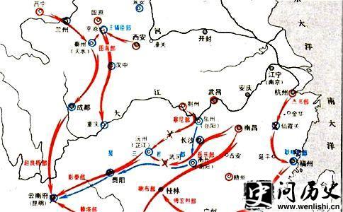 三藩之乱的过程地图描述