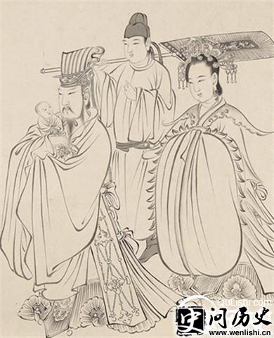 吴道子《天王送子图》局部