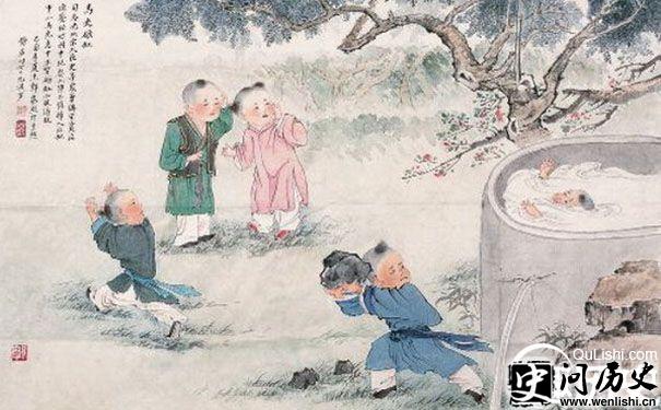 司马光砸缸插画