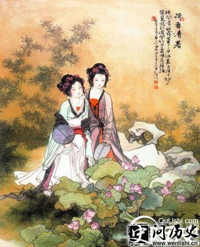 郑旦和西施像