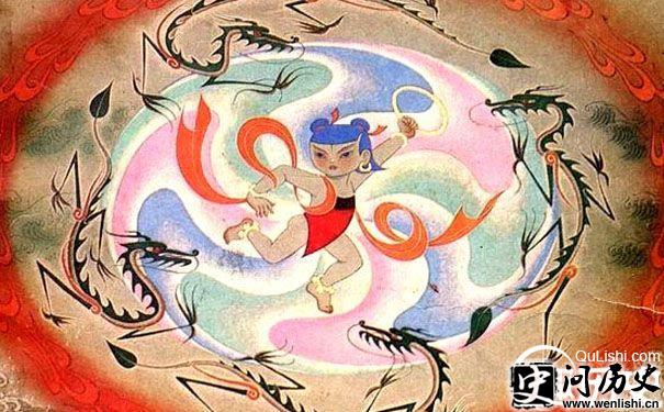 哪吒闹海壁画