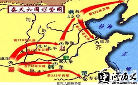 秦灭六国形势图