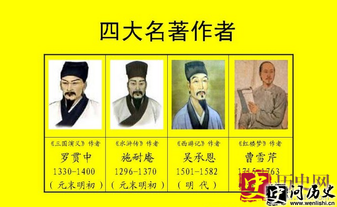 四大名著的作者分别是谁?他们分别是哪些朝代的