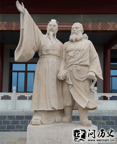 廉颇(右)和蔺相如雕塑
